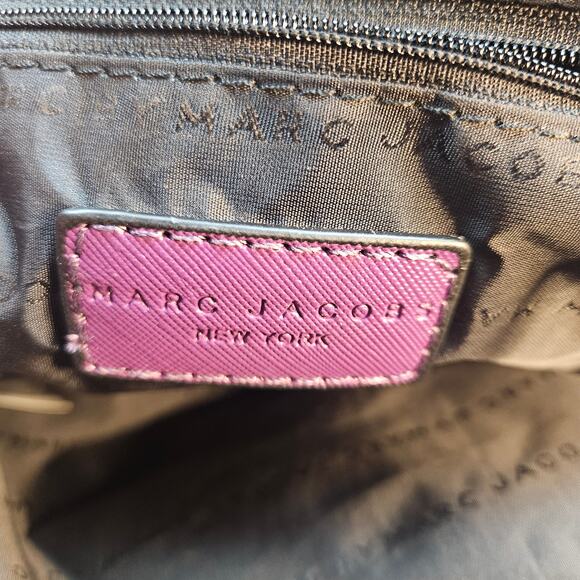 RARE Marc Jacobs Pack Shot Backpack Purple Multicolor Gold Trim Adjustable Adult - Picture 6 of 8